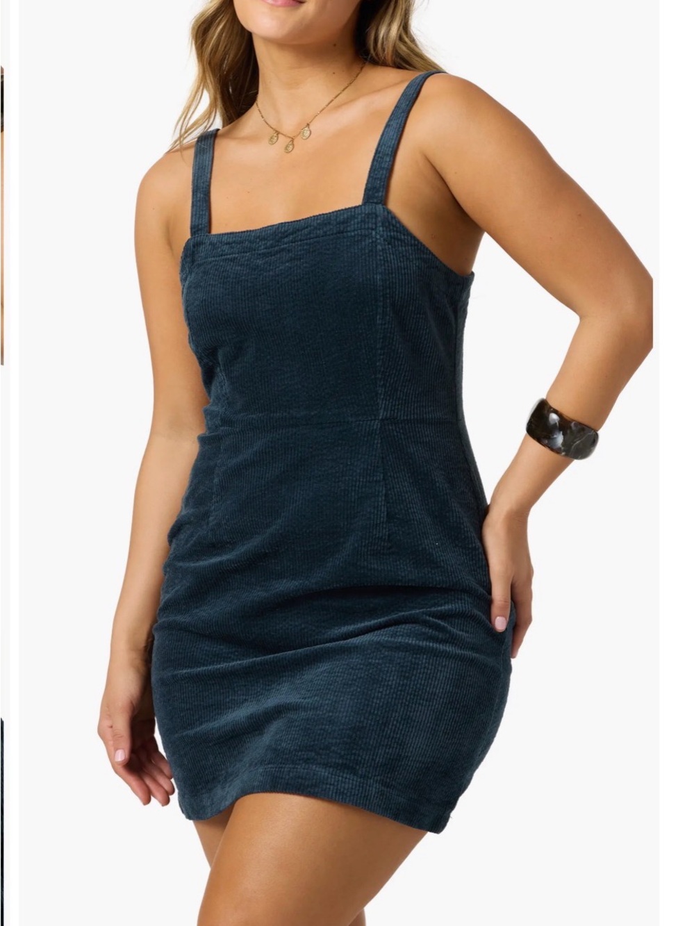 Slate Corduroy Tank Dress - Women's Sleeveless Dress